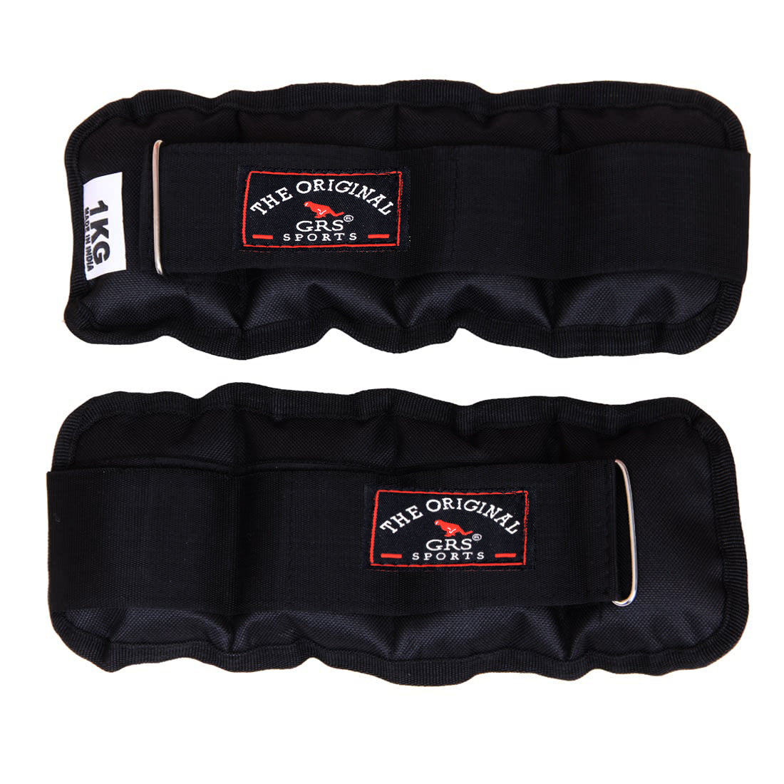 GRS® Wrist/Ankle Weights 2 kg (1 kg Each x 2 pc), rubber, black