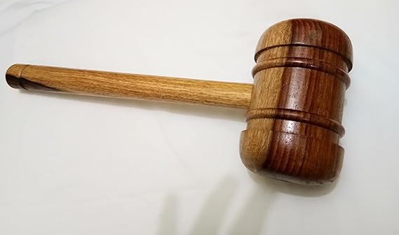 GRS Cricket Bat Double Sided Wooden Mallet Hammer with Gripper for Perfect Knocking to Improve Cricket Bat | Wooden Mallet Hammer and Handle Gripper Combo