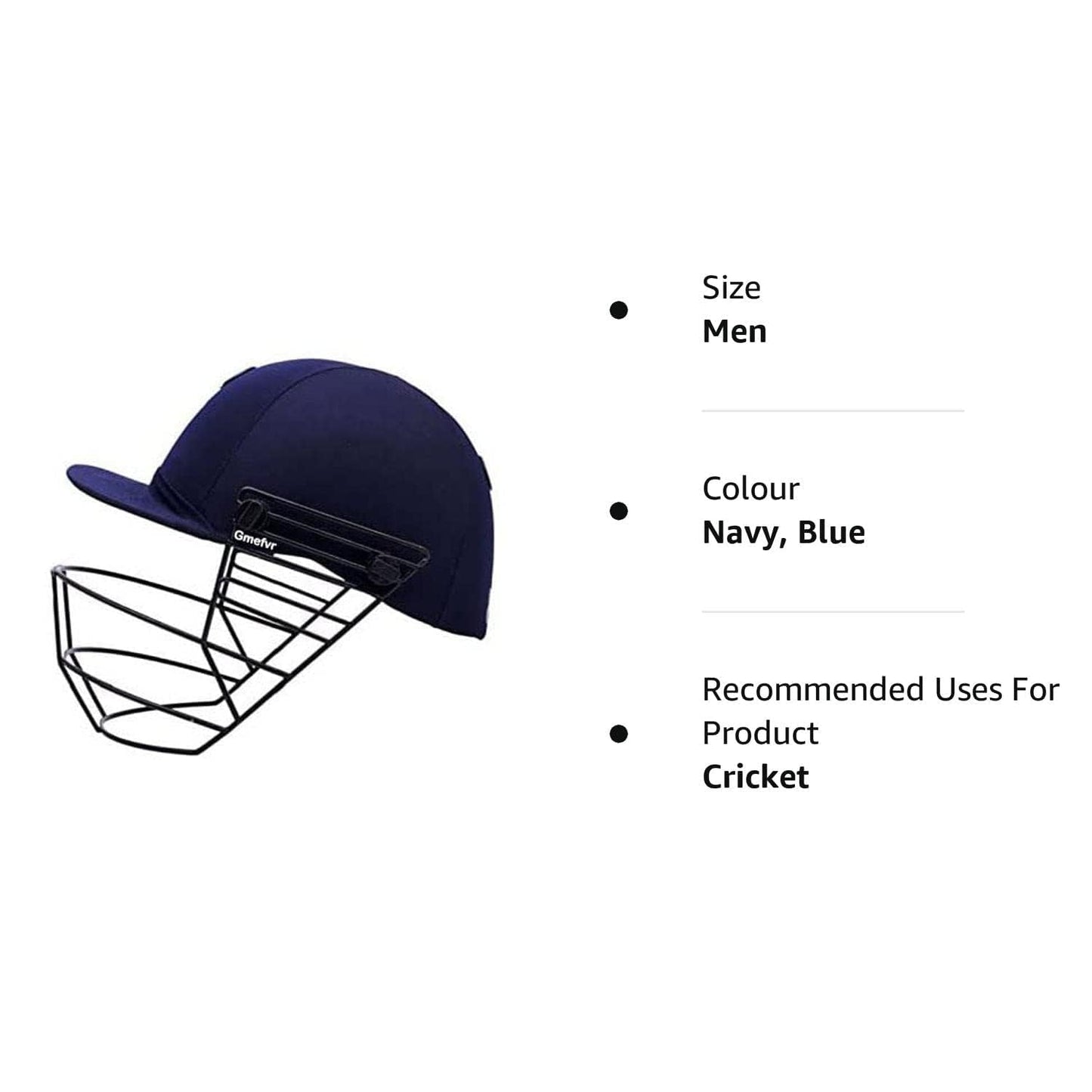 GRS Cricket Helmet for Men, Boys, Girls,Unisex (Adjustable Steel Grill | Color: Navy Blue | Light Weight (Youth)