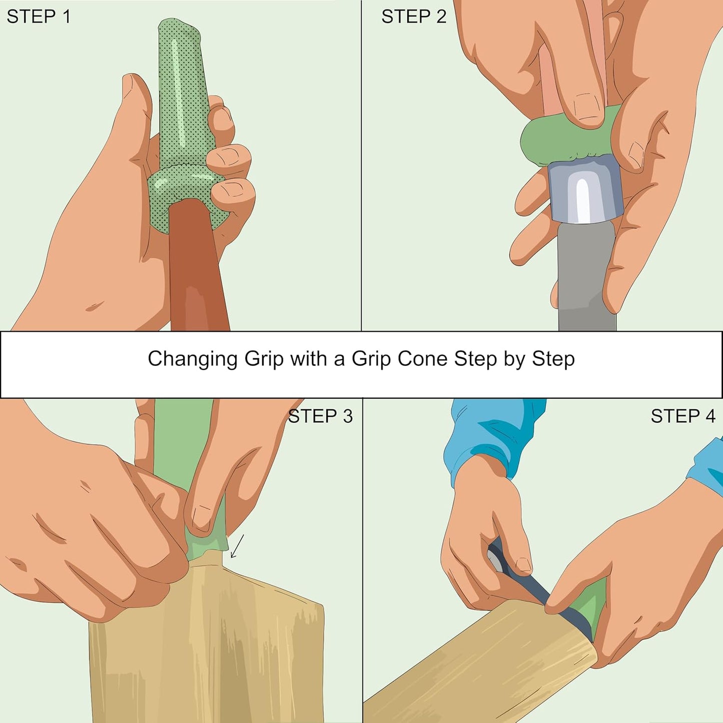 GRS Cricket Bat Double Sided Wooden Mallet Hammer with Gripper for Perfect Knocking to Improve Cricket Bat | Wooden Mallet Hammer and Handle Gripper Combo