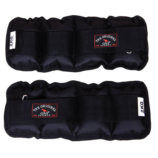 GRS® Wrist/Ankle Weights 4 kg (2 kg Each x 2 pc), rubber, black