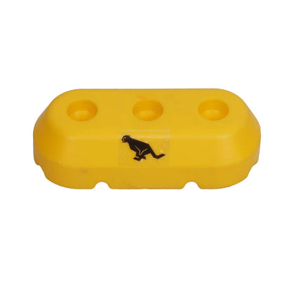 GRS ® Kids Zone Hard Plastic Cricket Wickets Set for Kids for Age Group 3 to 10 Year (3 Piece Wickets, 2 Bails, Base, 24'' Wickets Length, Yellow)