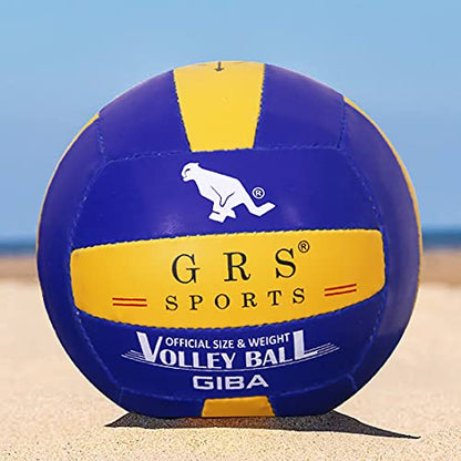 GRS® Hand Stiched Rubber VOLLYBALL Size-4 (Multicolour) (Ball)