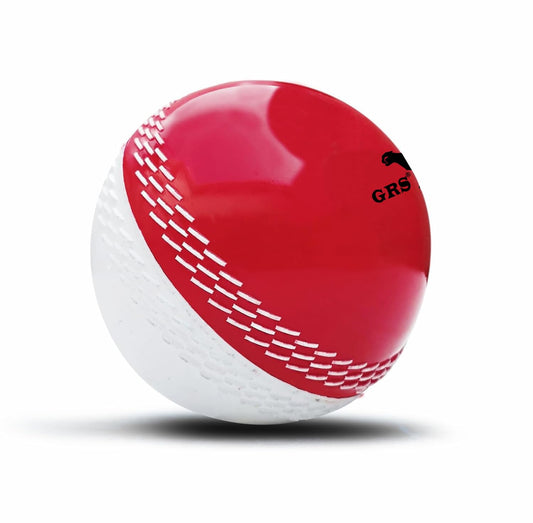 GRS Hard Hit Synthetic Cricket Ball with Hard Surface and PU Inner core, Recommended to Play with Wooden bat, Ideal for Batting Practice (Dual Color (Pack of 3))